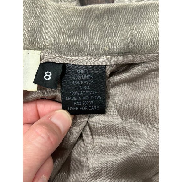 Vintage Cache Womens Pleated Wide Leg Linen Blend Pants Size 8 - Picture 7 of 9